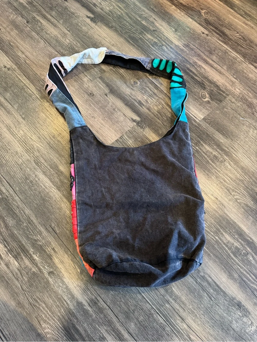 Slouch Shoulder Bag Boho Hippie Festival Hobo Purse Multicolor Patchwork